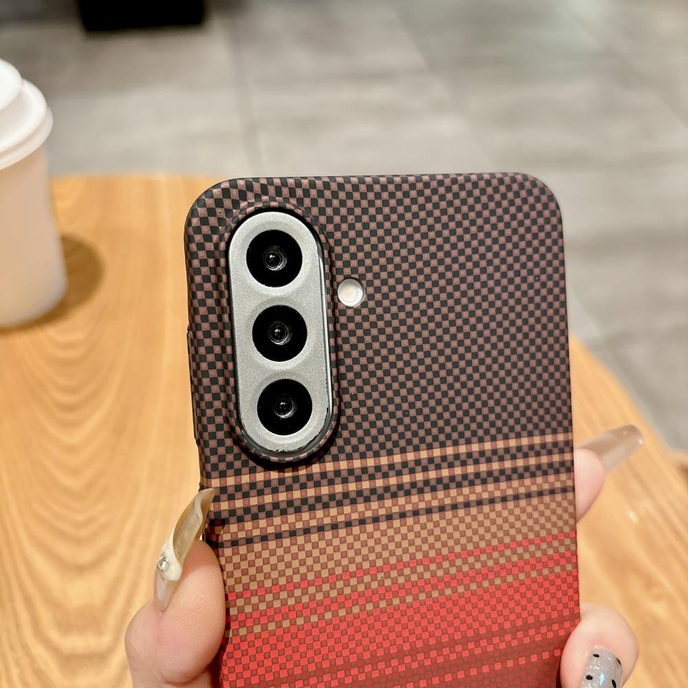 Ultrathin Frosted Kevlar Carbon Fiber For Magsafe Phone Case For Samsung S25 S26 A55 A56 A16 A17 Ultra Plus Wireless Charg Cover