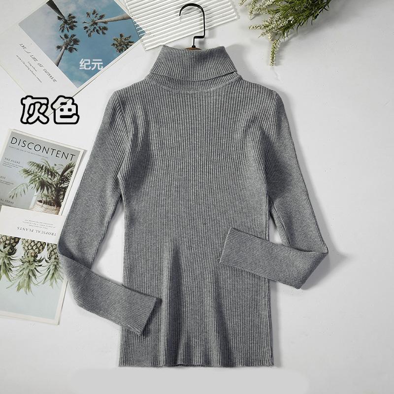 Dámské rolákové svetry Podzimní Zimní Topy Tenký Dámský Pulovr Pletený Svetr Jumper Měkký Teplý Pull