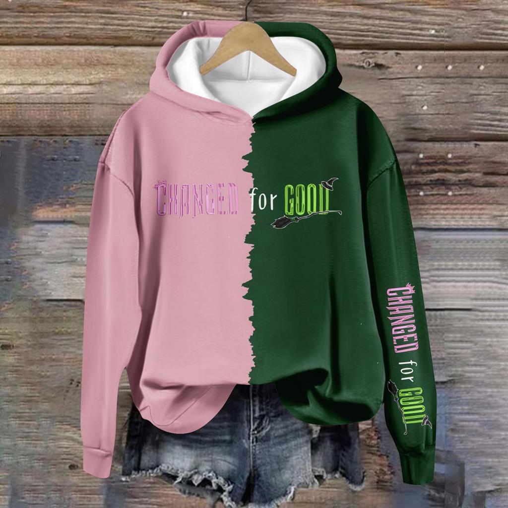 Damen Casual Mode Wein Türkei Familie Thanksgiving Print Langarm Rundhals Pullover Kapuzenpullover