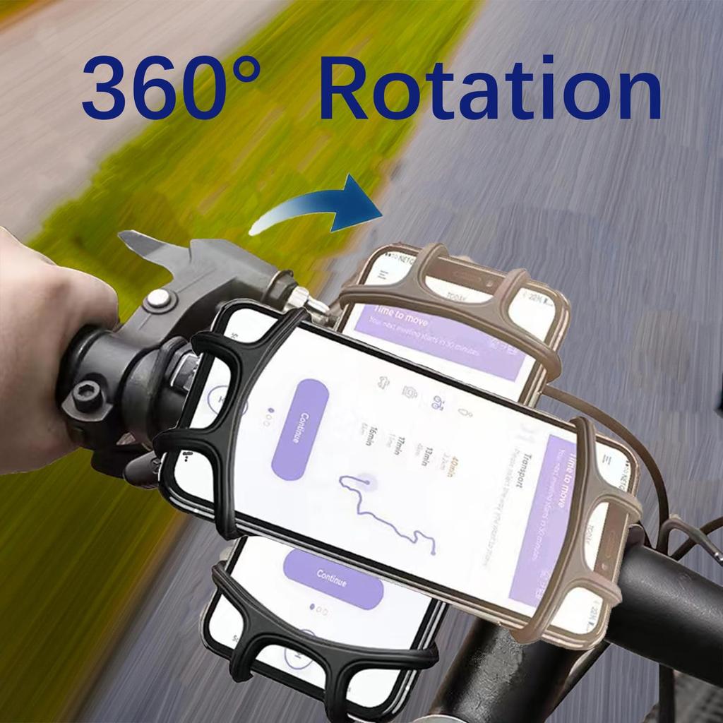 Silicone Bicycle Phone Holder Motorcycle for IPhone 13 11 pro max 7 8 15 14 X 16 12 Mobile Phone Stand Bike GPS Clip Quick Mount