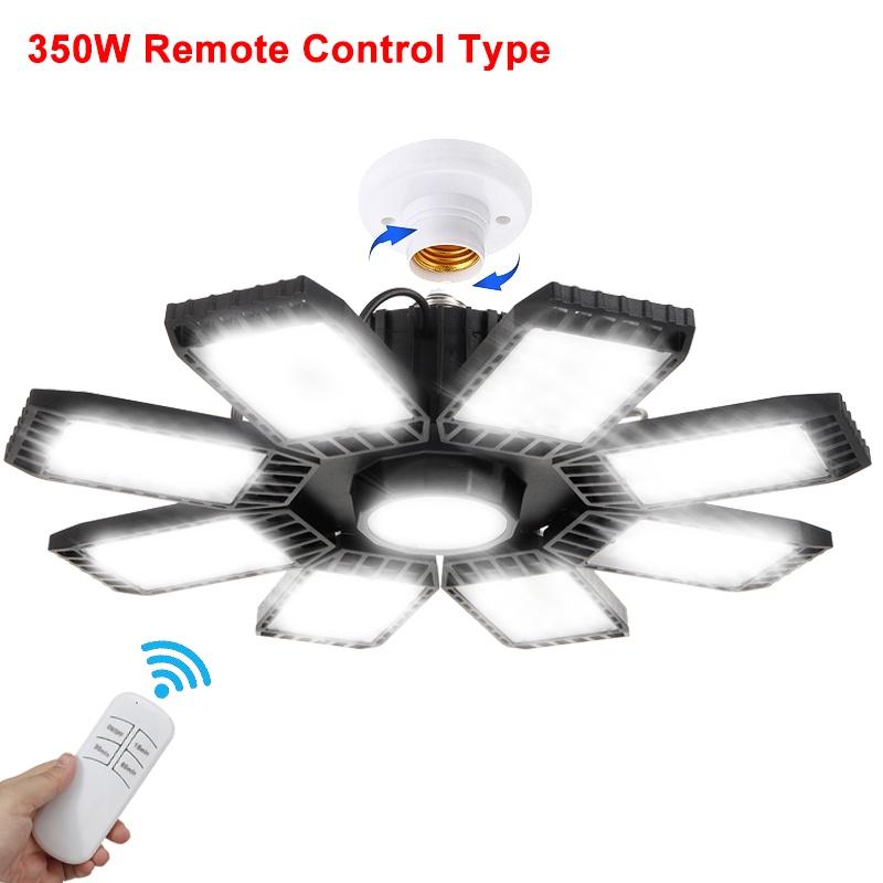 AC 85-265V 250W 6500K E27 LED Garage Light Lamp Adjustable Deformable Bulb Ceiling Light For Shop/Storage/Warehouse Workshop Lighting