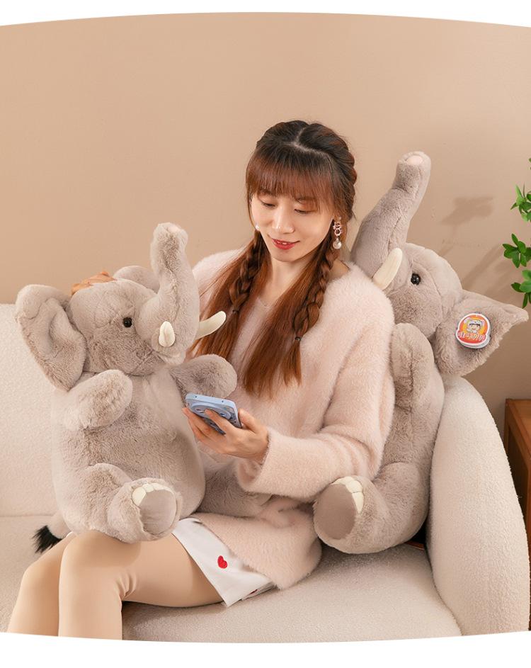 Genuine Elephant Plush Toy - Comforting Cloth Doll for Children