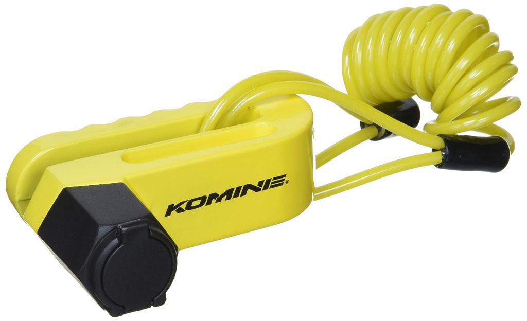 KOMINE Motorcycle Reminder Disc Lock Yellow LK-114