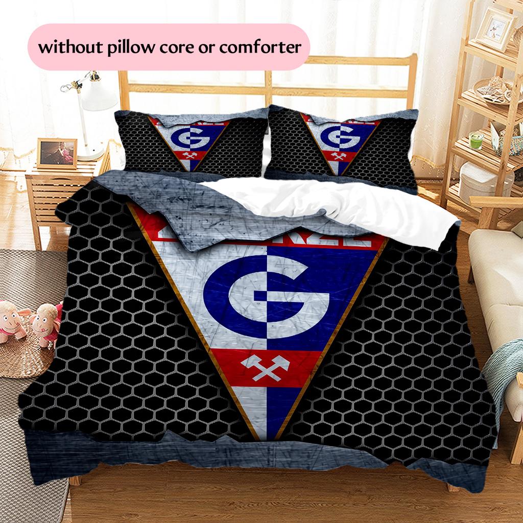 Górnik Zabrze Set Copripiumino con Fantasia Decorazione per la Casa Regalo (1 * copripiumino + 2 * federe senza imbottitura)