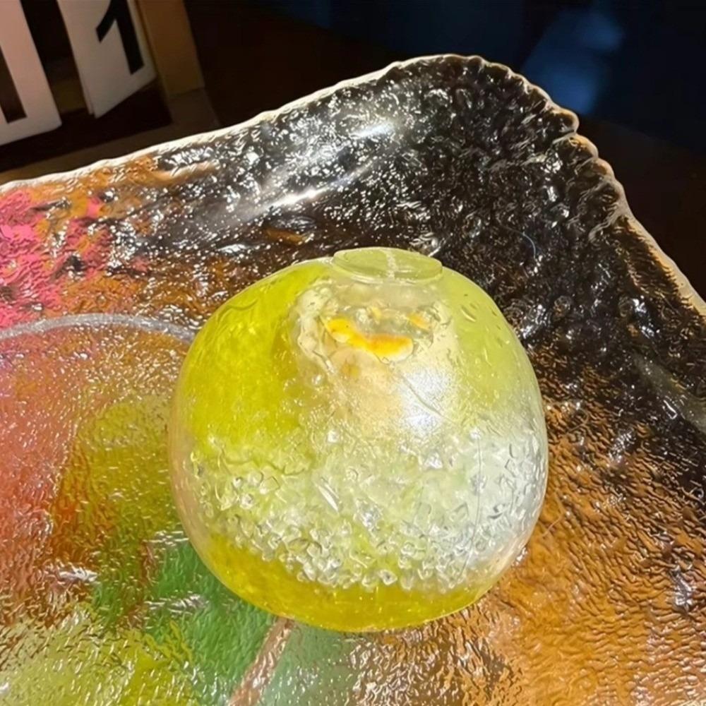 Slushie Fruit Slush Squishy Toy Fruit Smoothie Ice Cracked Crystal Ball Crispy Skin Ball  Portable