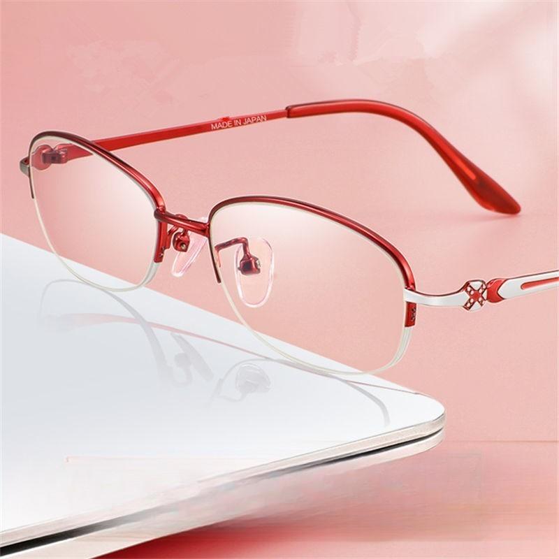 Men Reading Glasses Anti Blue Presbyopia Glasses Half Frame Farsightedness Business Óculos Anti Blue Light Glasses