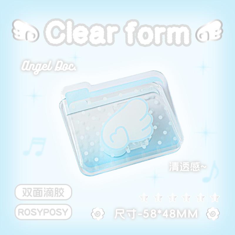 RosyPosy Soft Set Clear Epoxy Acrylic Clip Clear music note Hand Account Decorative Clip Long Tail Clip Small Clip