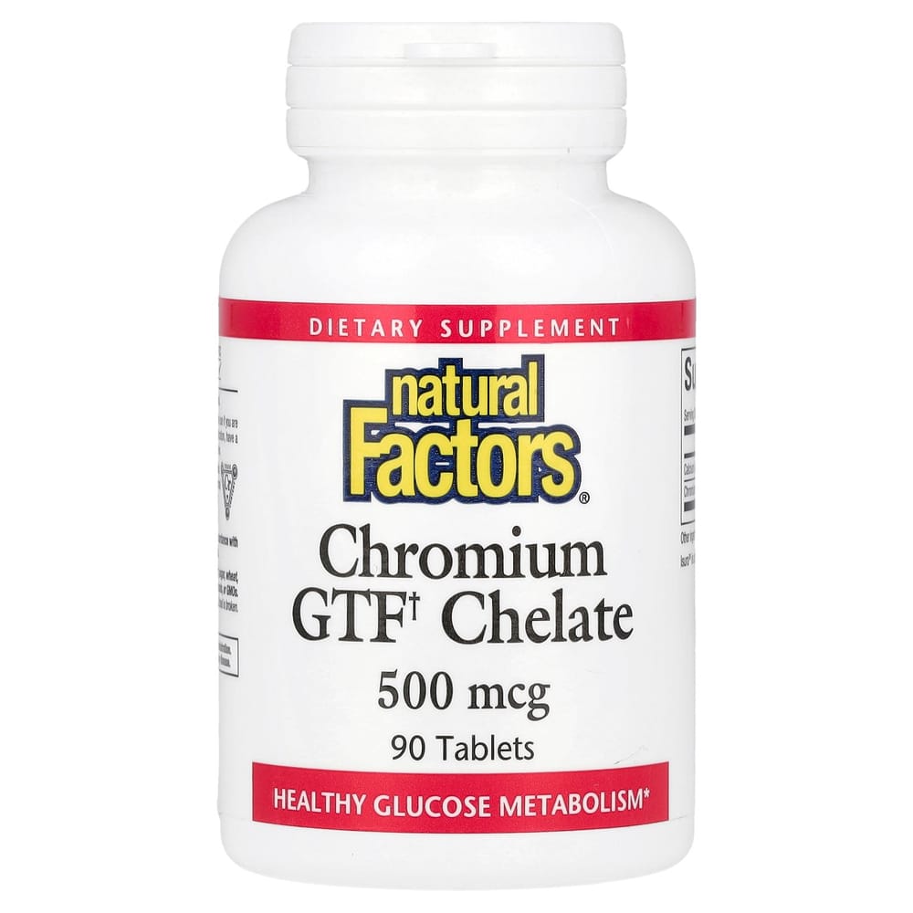 Natural Factors Chromium GTF Chelate 500mcg 90 Tablets