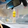 Handmade Heart Tassel Car Hanging Ornament - French Retro Style Woven Mirror Pendant, Bohemian Romantic Gift