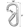6pcs 8cm D Type Carabiner Keychain Clip Heavy Duty Aluminum Alloy Locking Carabiner For Camping Hiking