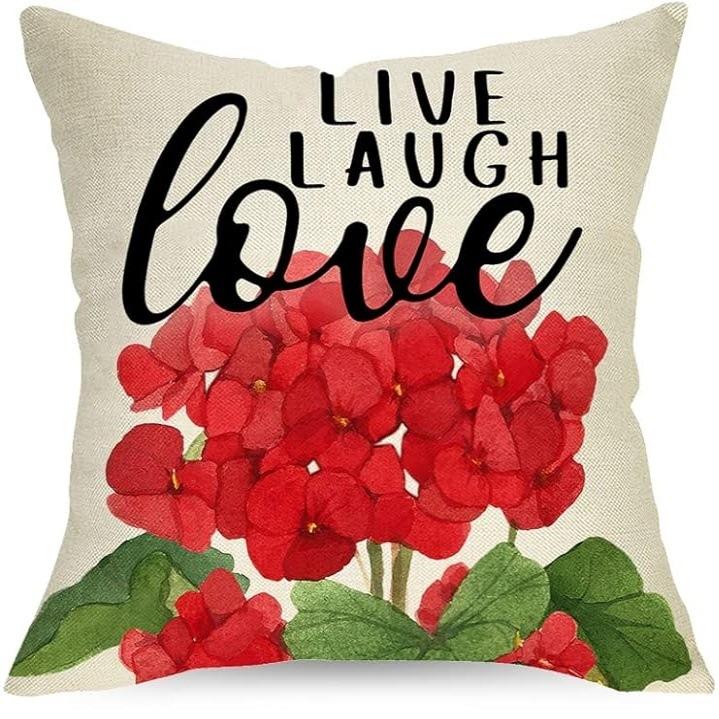 

Valentine s Day Decorative Rose Art Linen Pillow Cover Car Sofa Lumbar Pillow Cushion 45 * 45 separate pillow cover