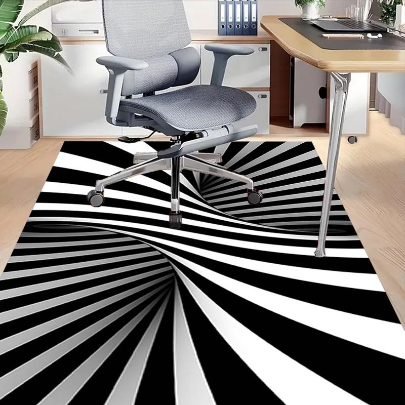 1 Stück gestreifter Spiral-Extragroßer rutschfester Teppichboden, Büro, Familie, Schlafzimmer, Studio, Großer Bereichsteppich, Innenbereichsteppiche, Lebendige Farben