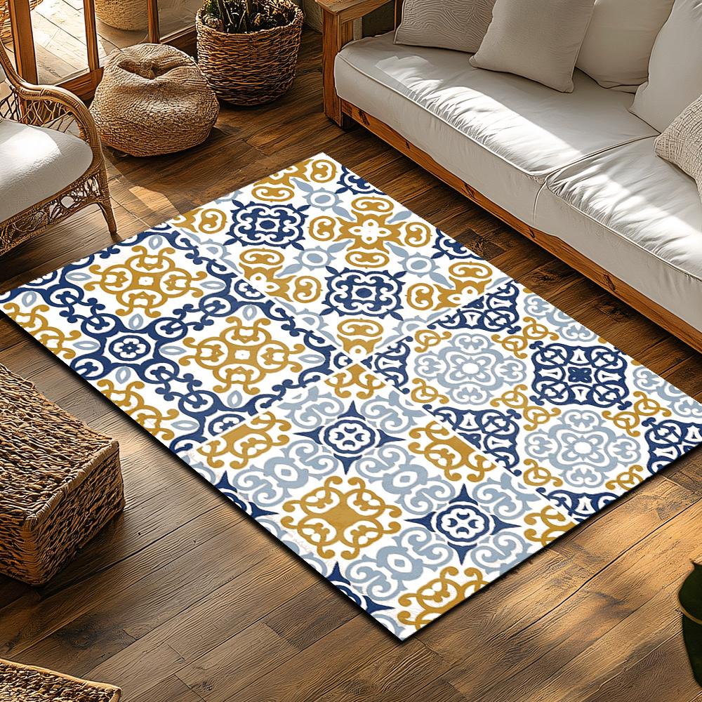 Decorative Area Rug Non Slip Doormat Washable Floor Mat Home Decor Indoor Outdoor Rugs Modern Bohemian Carpet Living Room Entryw
