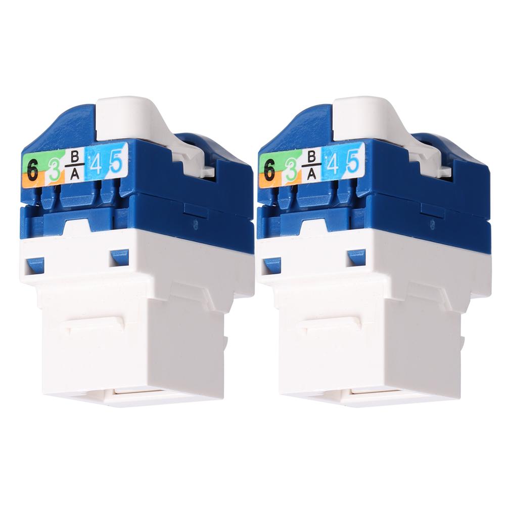 

2pcs Cat6 Networks Module Rotating RJ45 Networks Cable Information Connector Socket Adapter