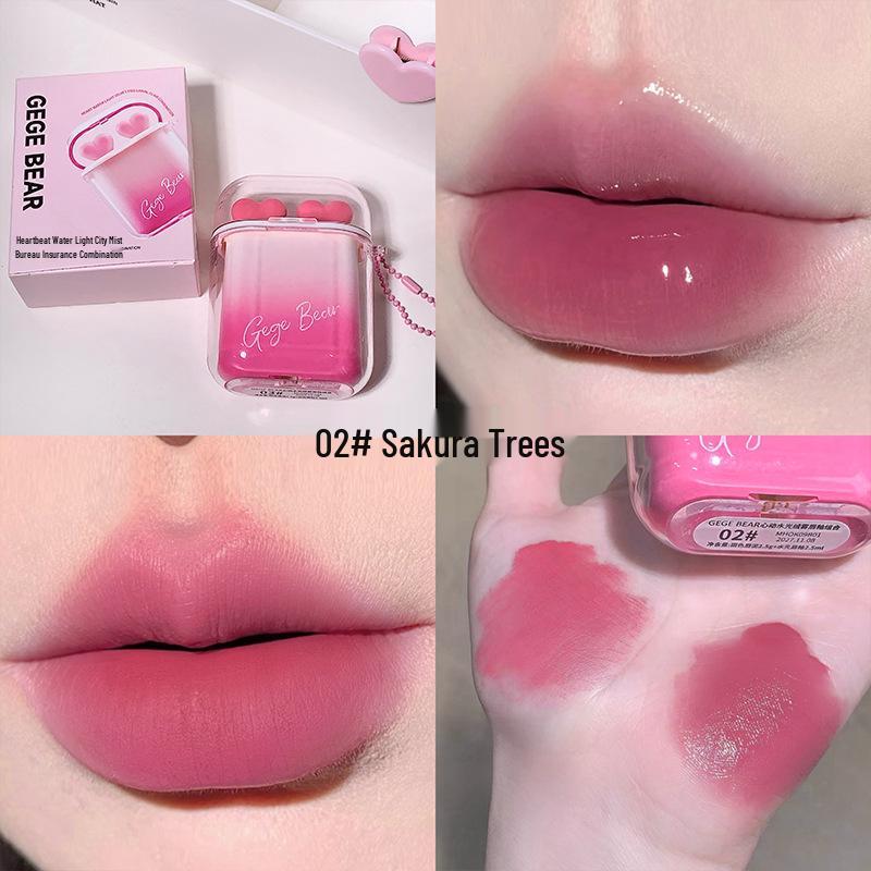 GegeBear Samtiger Nebel Lippenlack Set: Langanhaltend, Intensive Farbe, Koreanischer Stil für einen energiegeladenen Look.