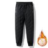 Men's Autumn Winter Cuffed Casual Pants Lamb Wool Fleece Lined Thickened Warm Casual Sports Loose Cotton Pants