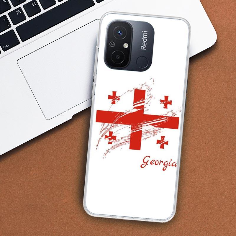 Georgia Flagge Telefon Fall Für Xiaomi Redmi 12 12C 10 10C 10A 9T 9C 9A 9 8 8A 7 7A 6 6A K20 K30 K40 Pro S2 Fundas Abdeckung