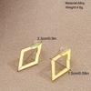 Orecchini a bottone retrò minimalisti geometrici quadrati triangolari staccabili per donna, accessori per gioielli di moda, regali per feste