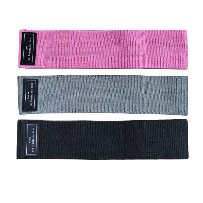 Polyester Cotton Yoga Resistance Bands Set - Booty, Squat, and Hip Lift Fitness Elastic Bands In Stock
