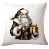 New Christmas Pillowcase High-end Light Luxury Black Gold Color Printing Home Cushion Pillowcase
