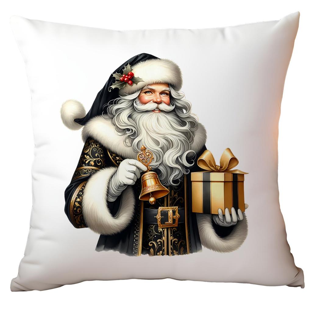 New Christmas Pillowcase High-end Light Luxury Black Gold Color Printing Home Cushion Pillowcase