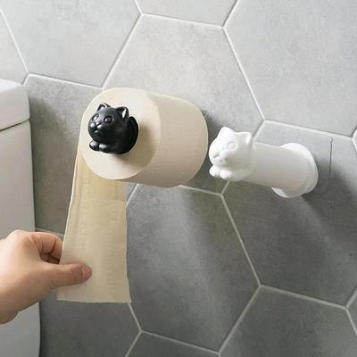 1 Pezzo Porta Asciugamani Montato a Parete Retrattile Porta Rotolo Adesivo a Rullo da Parete Porta Carta Igienica Mensole Bagno Piccoli Utensili