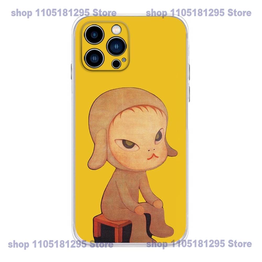 Cute Y-Yoshitomo Nara Phone Case For iPhone 17,16,15,14,13,12,11 X,Plus,Pro,Max,XR,Plus,E,Mini Transparent Soft Cover
