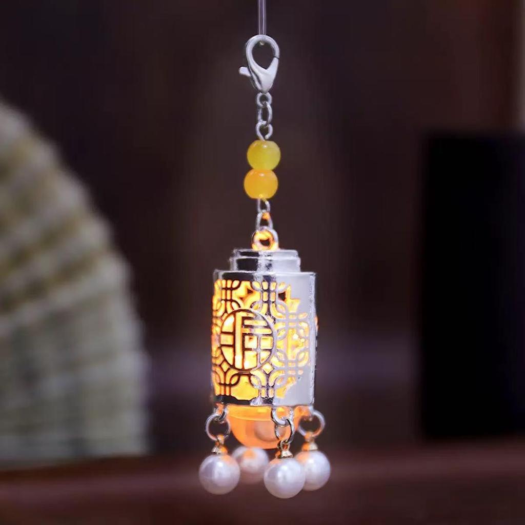 Chinese Retro Luminous Palace Lantern Refrigerator Magnets - Phoenix & Peony Tassels, Souvenir