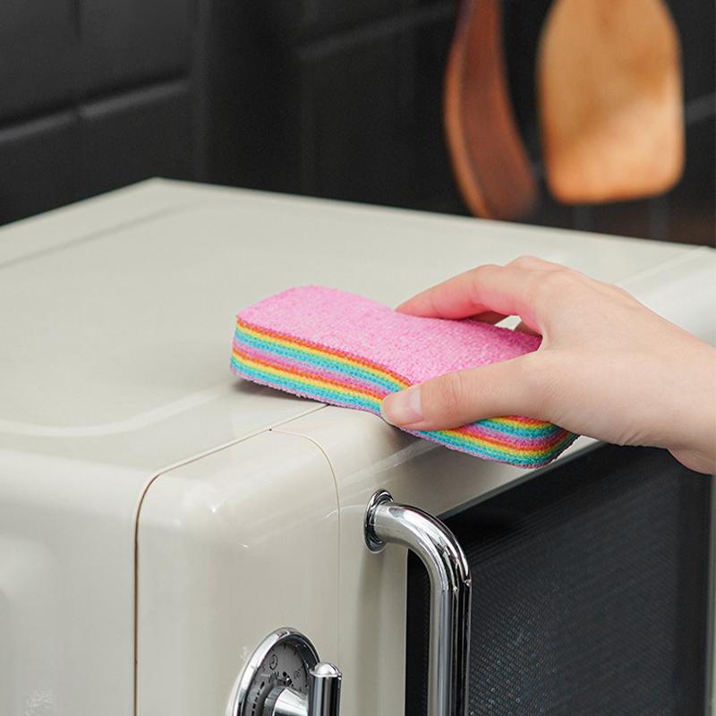 Reusable Wipe Cloth Microfiber Dishcloths Multilayer Dishwashing Rag Kitchen Cleaning Towel Window Desktop Cleaning Tools