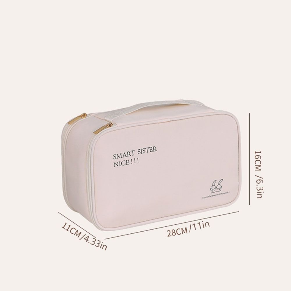 Large Capacity Underwear Storage Bag Reusable Double-deck Travel Bra Organizer Dustproof Space Saving Cosmetics Clothes Pouch