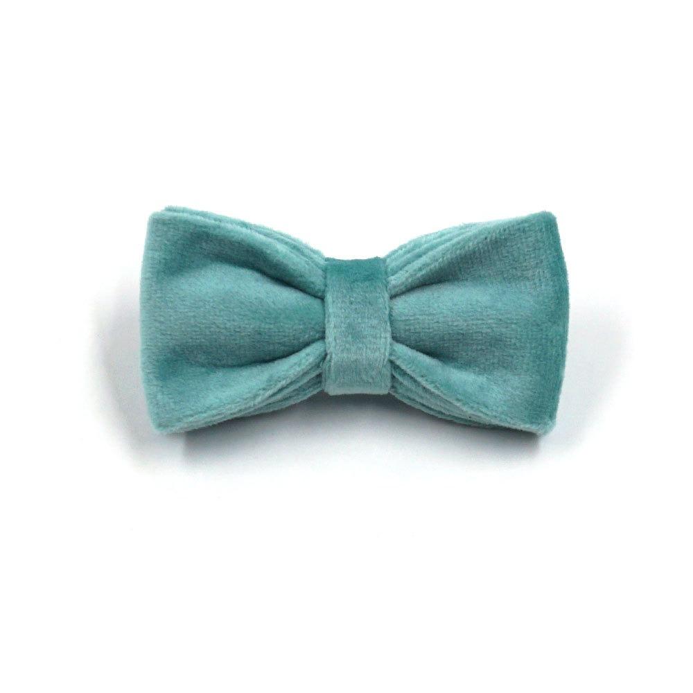Nœud Papillon Chat en Velours Élégant Fait Main pour Animal de Compagnie Plusieurs Couleurs Unies Amovible Bricolage Nœud pour Collier d'Animal de Compagnie Gentleman Animal de Compagnie