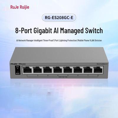 Ruijie 8-Port Full Gigabit AI Managed Switch RG-ES208GC-E