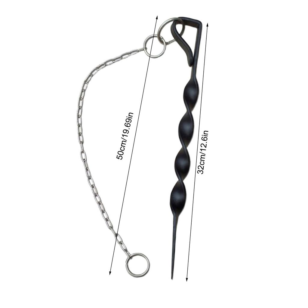 Corrosion Resistant Rain Chain Support Stakes Heavy Iron Helical Design Suitable For Outdoor Windproof Mounting 2 Piece