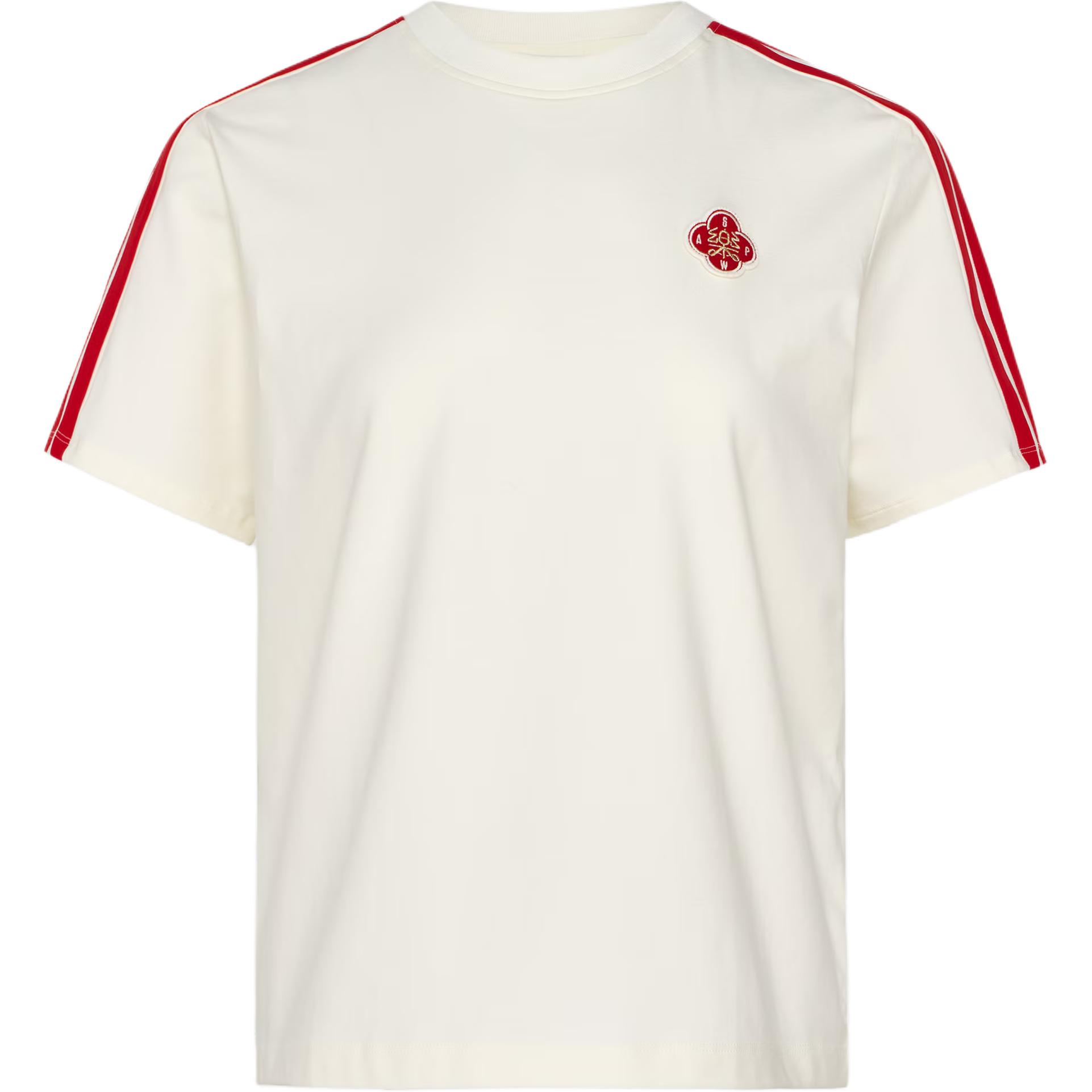 

Adidas Китайский Новый год НЙК Спорт Свободная Футболка с Тремя Полосками и Круглым Вырезом, Приятная для Кожи, с Коротким Рукавом, Женские Топы KV0507 S