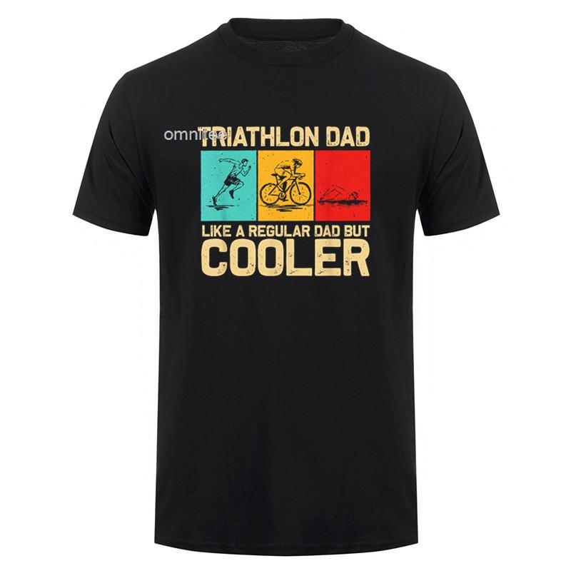 Funny Triathlon Design for Unisex Dad Swim Bike Run Triathletes TShirt Graphic Cotton Streetwear Short Sleeve Gift T Shirts HJ015