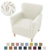 Scratch-Resistant Elastic High Back Sofa Slipcover with Single Armrest for Leisure Chairs