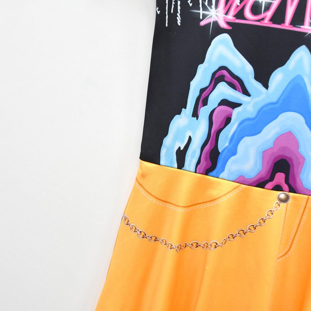 Children's Fun Printed Half body Skirt Pants And Jumpsuit