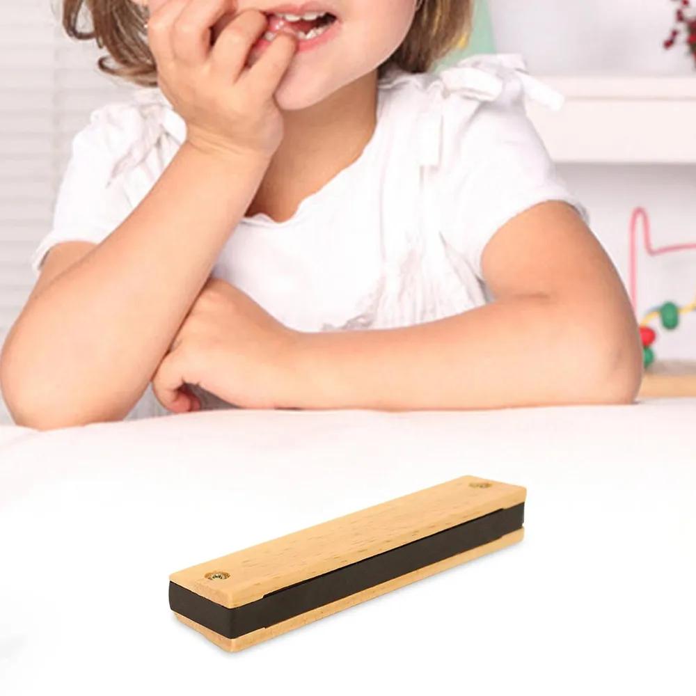 Children's harmonica made of wood, diatonic, 16 holes, for boys and girls, music training