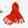 Vacuum Packing Mohair Scarf Autumn and Winter Solid Color Scarf White Shawl