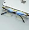 Ultralight Progressive Reading Glasses for Women Men Half-rim Rectangle +0.75 to +4 Multifocus Clear Vision