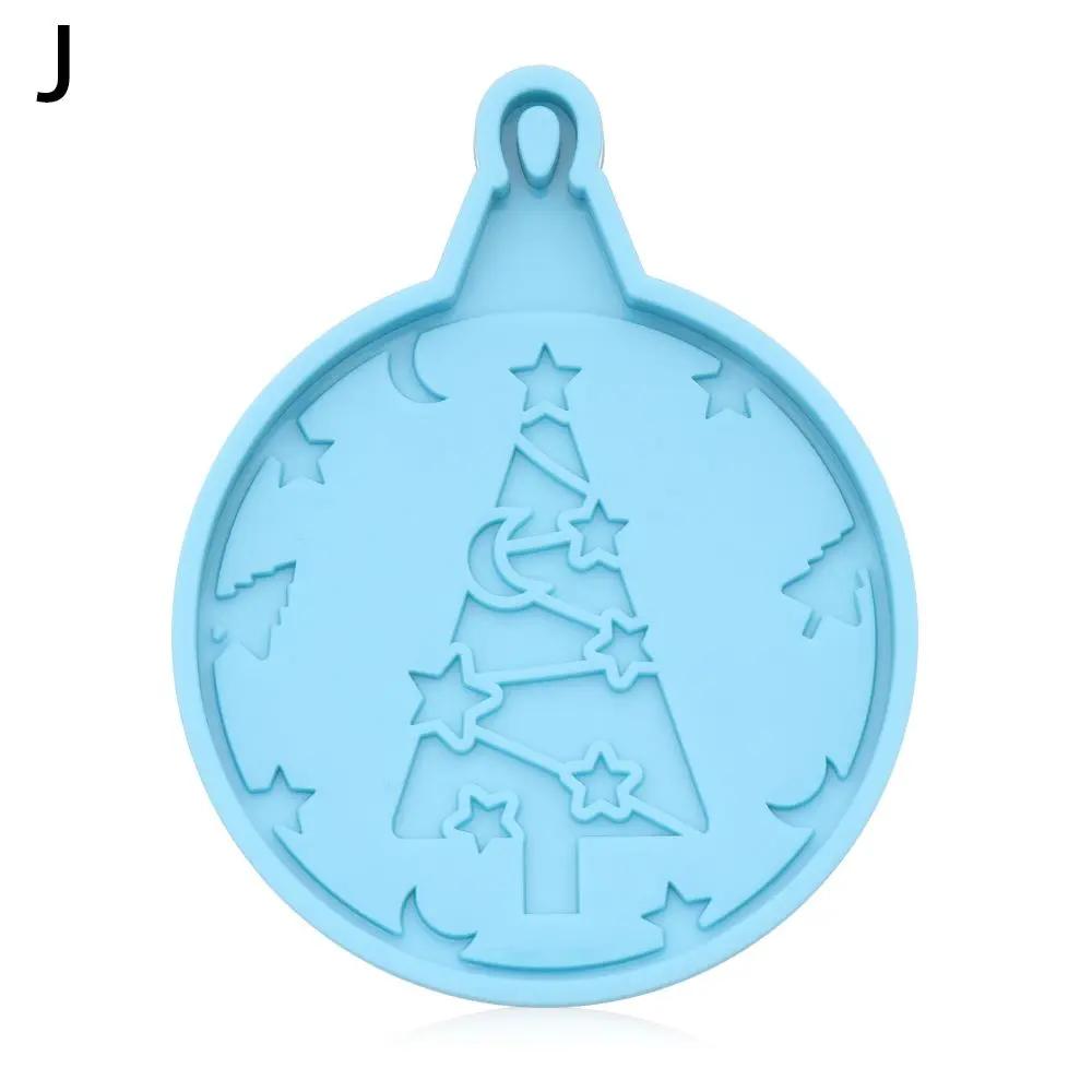 1PC Christmas Silicone Mold for Christmas Tree Hanging Pendant Keychain Jewelry Making Epoxy Resin Mold Christmas Decoration