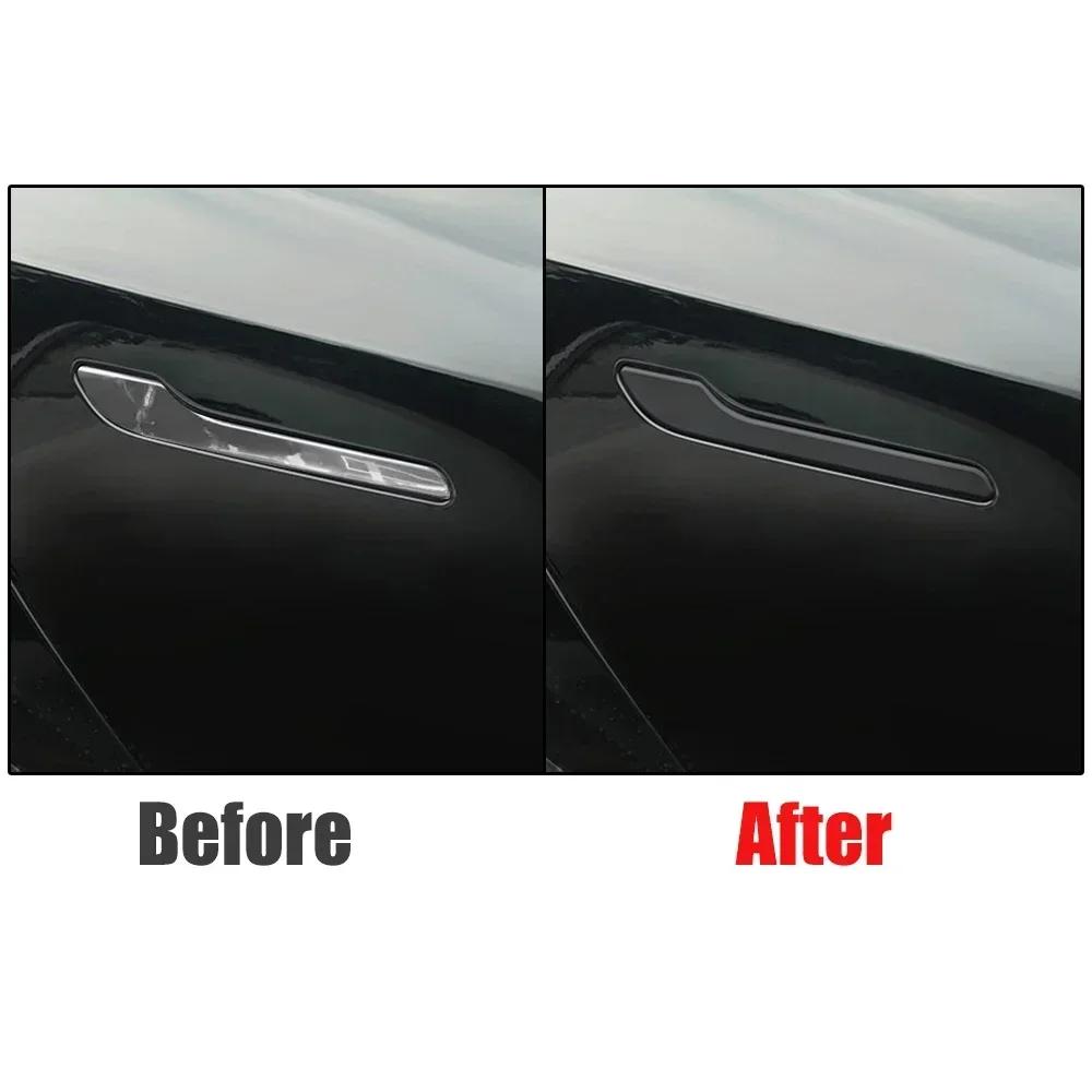 4pcs Door Handle Sticker For Tesla Model 3/Y Juniper 2025 Door Wrap Cover Paste Protector Modification Accessories