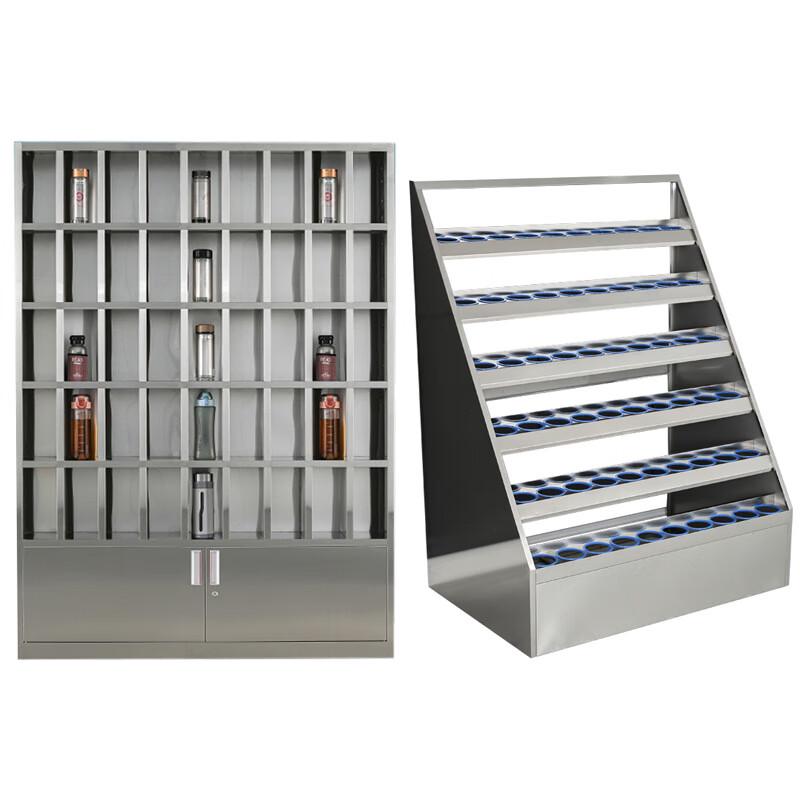 WEZHO Stainless Steel 45-Compartment Cup Storage Cabinet
