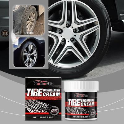 Pâte de Polissage pour Pneus de Voiture Caoutchouc de Pneu Anti-vieillissement Imperméable Anti-salissure Scellant Protecteur Brillance Revêtement Hydrophobe Lubrifiant