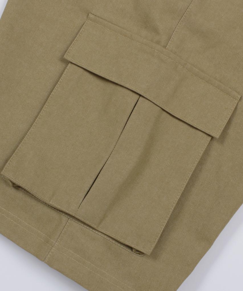 CAMEL WORK Denim Bermuda Cargo Pants (Beige)
