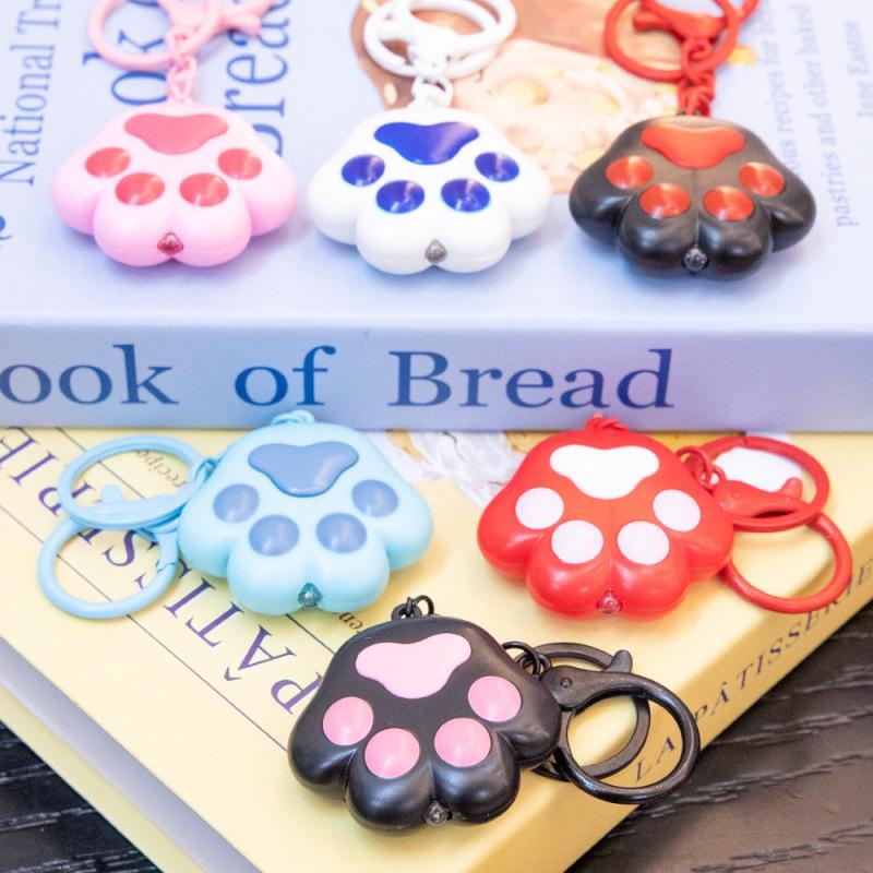 Luminous Sounding Cat Paw Keychain Bell Doll Ornament