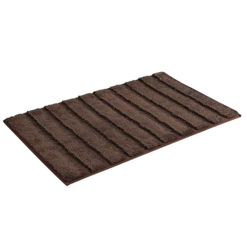 

Quickly Dry Striped Bath Mat for Home Use, NonSlip Grip,Shower Floor Mat Washable Bathroom Carpet for Families Floor коричневий