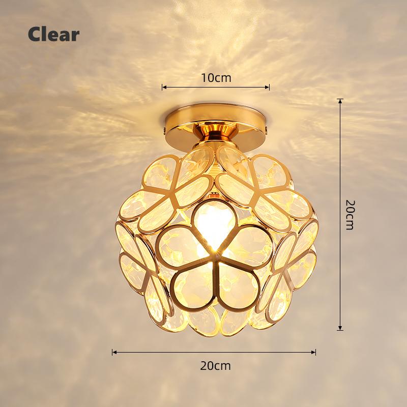 

12 Вт светодиодный потолочный светильник Nordic Flower Ball E27 Tiffany Iron Acrylic Petal Inclusive Chandelier Aisle Corridor Home Decor Потолочный светильник Neutral Light чистый