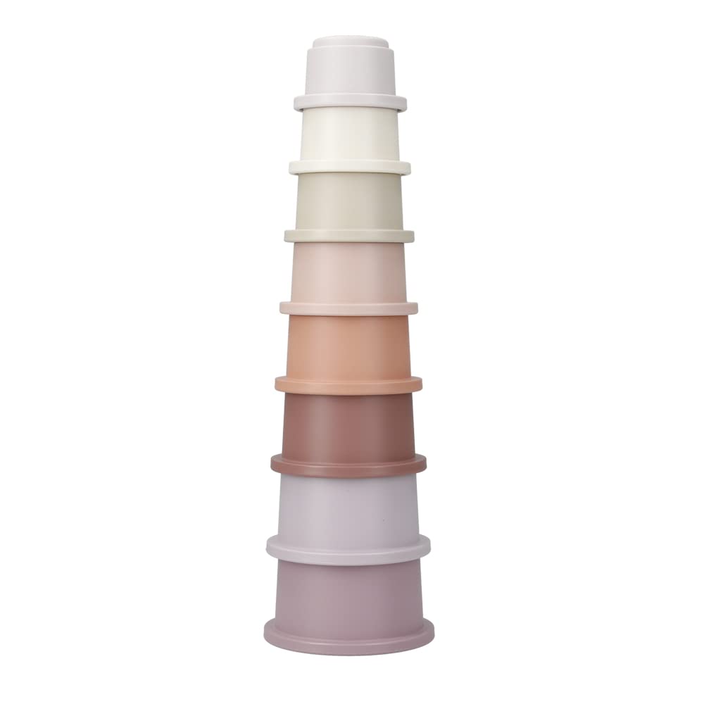 

[Mushie] Petal Stacking Cups Toy for Babies (Ages 0-3) MSC-60 - Educational Toy for Kids and Babies, Building Blocks, Gift for Boys and Girls