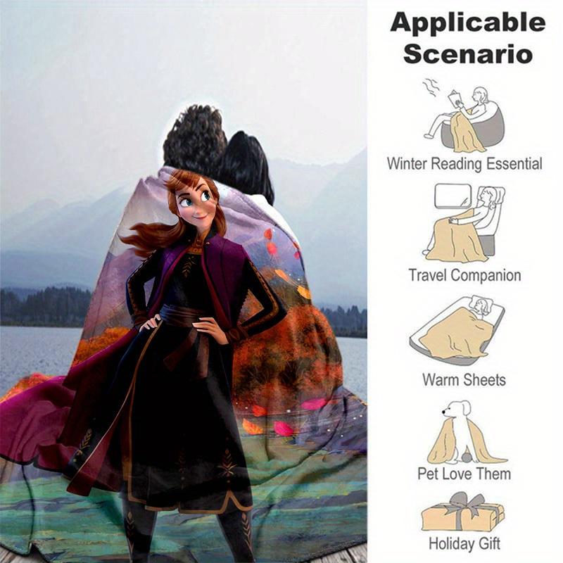 1pc, Anna's Adventure: Cozy Home Decor Blanket Perfect for Couch, Bed, Travel, Camping, Car, Beach, Office Nap Soft Throw Gift